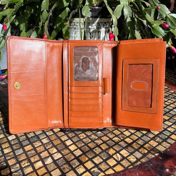 Dooney & Bourke Vintage All Weather Pebbled Leather Checkbook Wallet Black - Picture 6 of 8